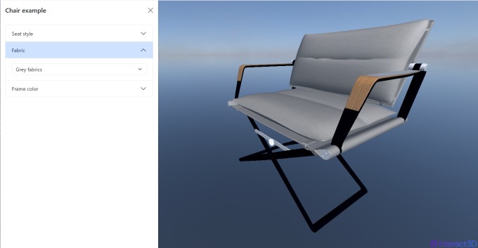 Screenshot of Chair example cofnigurator